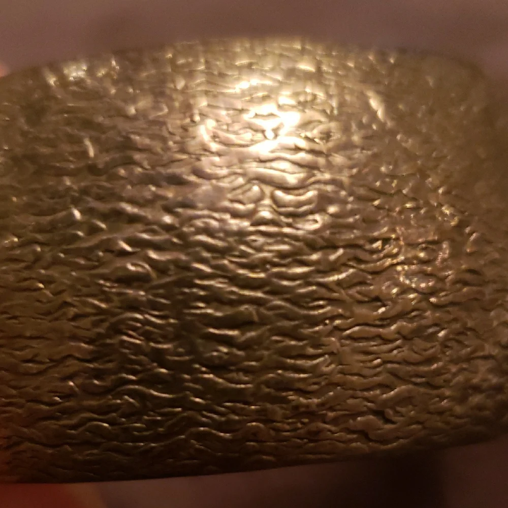 Weathered Textured Sterling Silver Cuff Bracelet, 1.25
